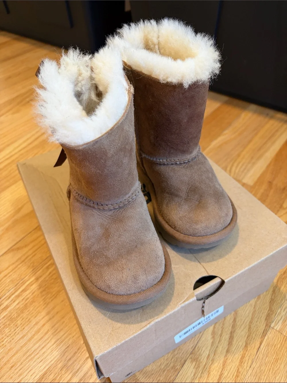 UGG Chestnut Kids Shearling-Lined Suede Boots